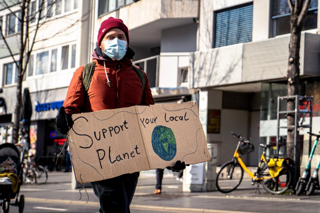 Schild Klimastreik