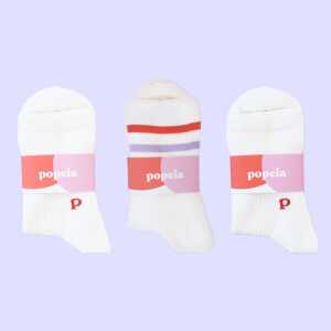 3x Socken weiß/natur “popeia”