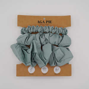 AGA.PIE Scrunchie-Set aus 100% Lyocell aus Bambuscellulose