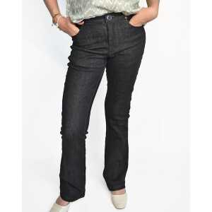 Aatise Damen Jeans Bootcut Zaude mid-rise Farbe schwarz aus upgecycelter Baumwolle
