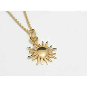 BELLYBIRD Jewellery Halskette – kleine Sonne, Anhänger in Silber/ Silber vergoldet
