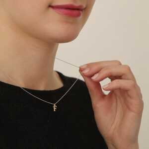 BELLYBIRD Jewellery Halskette – kleiner Buchstabe, Kinder/ Erwachsene, aus Silber/ Silber vergoldet