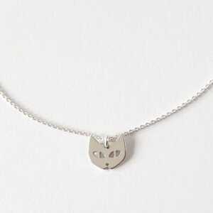 BELLYBIRD Jewellery Kinderkette – kleine Katze, Anhänger/ Silber/ Silber vergoldet