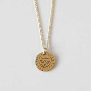 BELLYBIRD Jewellery Kinderkette – kleiner Löwe, Anhänger/ Silber/ Silber vergoldet