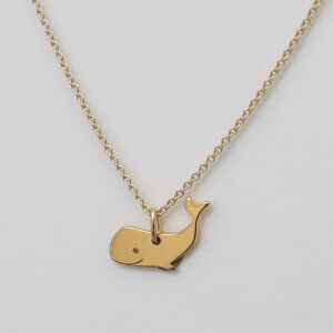BELLYBIRD Jewellery Kinderkette – kleiner Wal, Anhänger/ Silber/ Silber vergoldet