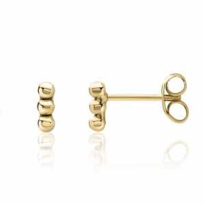 BELLYBIRD Jewellery OHRSTECKER – 3 kleine goldene Kugeln, 375 Gold