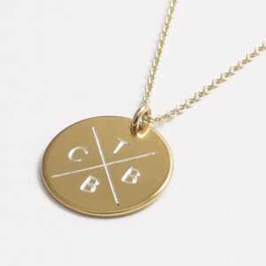 BELLYBIRD Jewellery Personalisierte Gravurkette – Familienkette, 15,5 mm/ Silber/ Silber vergoldet