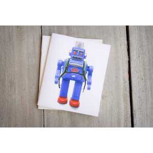 BY COPALA Notizbuch mit vintage Roboter-Motiv