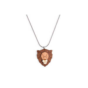 BeWooden Halskette Löwe | Kette mit Anhänger aus Holz