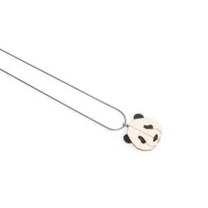 BeWooden Halskette Panda | Kette mit Anhänger aus Holz | Tier Motiv | Panda