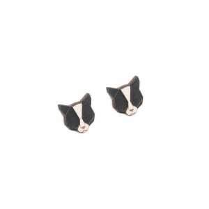 BeWooden Ohrstecker mit Holzdetails | Motiv Schwarze Katze | Ohrringe “Black Cat Earrings”