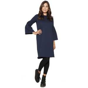 CORA happywear Damen Kleid aus Bio-Baumwolle “Louise” blau