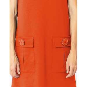 CORA happywear Damen Kleid aus Bio-Baumwolle “Marion” I Molten Lava Rot