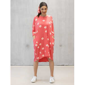 CORA happywear Damen Kleid aus Eukalyptus Faser “Carlotta” rosa mit Allover print