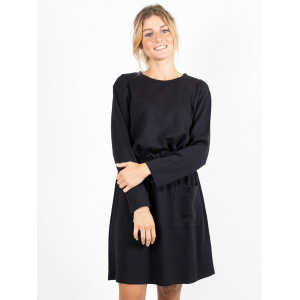 CORA happywear Damen Kleid aus Modal “Alice” schwarz mit langen Ärmeln