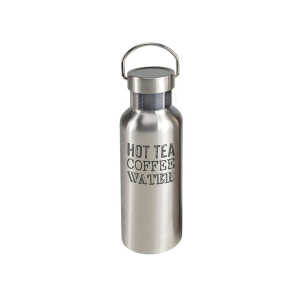 Contento ToGo Edelstahl Trinkflasche 500ml “Hot Tea Coffee Water”
