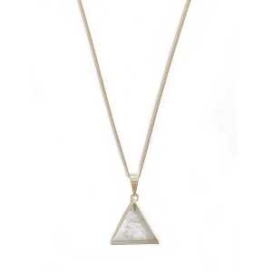 Crystal and Sage Bergkristall Dreieck Halskette, aufrecht, vergoldet oder versilbert