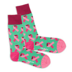 DillySocks Pink Ribbon Charity Socken