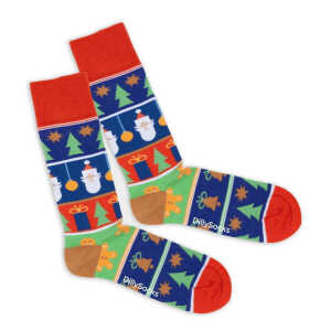 DillySocks Socken Hello Santa aus Biobaumwoll-Mix