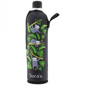Dora’s Trinkflasche aus Glas 500 ml Neoprenbezug
