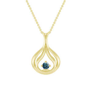 Eppi Elegante Goldkette mit blauem Diamanten Tommie