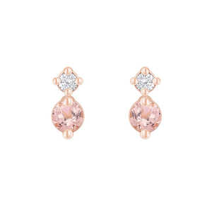 Eppi Minimalistische Ohrringe mit Morganiten und Diamanten Gord