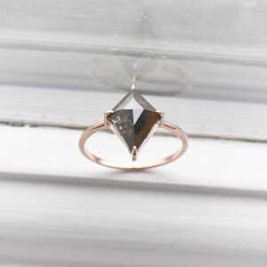 Eppi Minimalistischer Ring mit Salt and Pepper Diamanten Iban