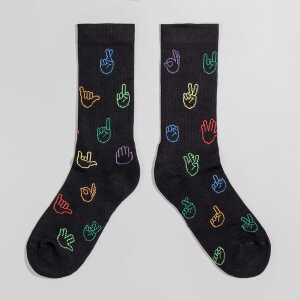 Fyngers Premium Socken aus Biobaumwolle Made in Portugal – Pattern-Muster