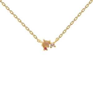 Hurtig Lane Rainbow Gold Necklace Rosa – Kette