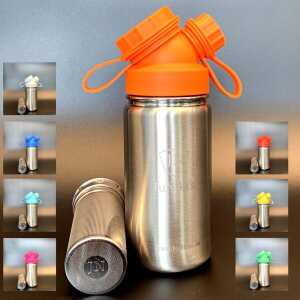 JN JuNiki’s JuNiki’s® eco line isolierte Edelstahl Trinkflasche 420ml + Teefilter in 8 Farben