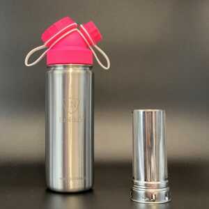 JN JuNiki’s JuNiki’s® eco line isolierte Edelstahl Trinkflaschen 550ml Pink/Weiss + Teefilter