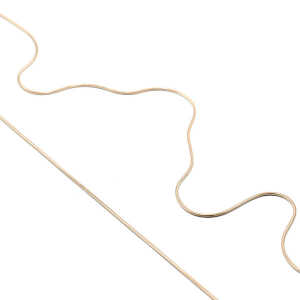 Jonathan Radetz Jewellery Kette Endless, fine(01), raw(02), Snake(03), endlos ohne Verschluss, 120 cm, Gold 585, 14 Karat, Made in Germany