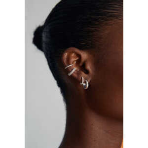 Jutelaune Zirconia Hoopie Earrings