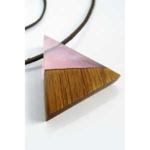 KOKOworld Halskette Wood Triangle Light Pink