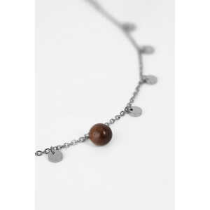 Kerbholz Armband mit Perle aus Holz ‘PEARL BRACELET’ // hochwertiger Edelstahl //