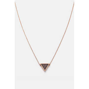 Kerbholz Halskette mit dreieckigem Holzelement ‘TRIANGLE NECKLACE’ // hochwertiger Edelstahl //