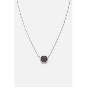 Kerbholz Halskette mit rundem Holzelement ‘CIRCLE NECKLACE’ // hochwertiger Edelstahl //
