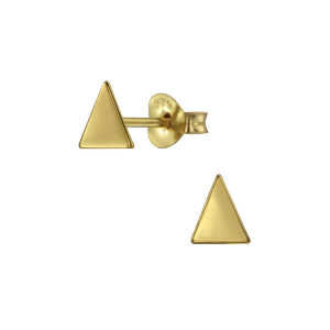 LUXAA Zarter Ohrstecker Dreieck aus 925 Sterling Silber – Gold