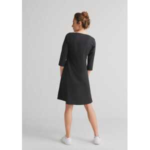 Leela Cotton Damen 3/4 Arm V-Neck Kleid Bio-Baumwolle Jersey Sommerkleid 1737