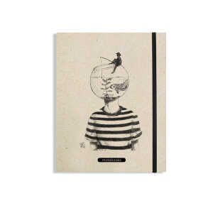 Matabooks Notizbuch Graspapier “Fishing for ideas” (black/Carton) Swiss Brochure