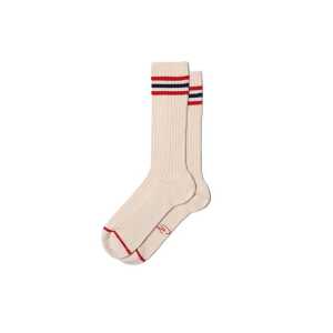 Nudie Jeans Herren Socken MEN TENNIS SOCKS – Offwhite-Red-Navy