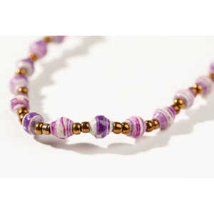 PEARLS OF AFRICA Filigrane Halskette aus Papierperlen “LA PETITE MALAIKA”