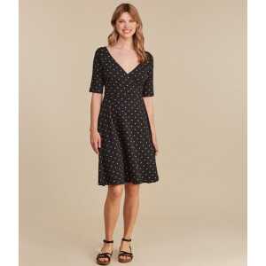 People Tree Kleid – Karine Leaf Print Dress – aus Bio-Baumwolle