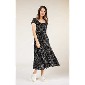 People Tree Midi Kleid – Carly Shibori Dress – aus Bio-Baumwolle
