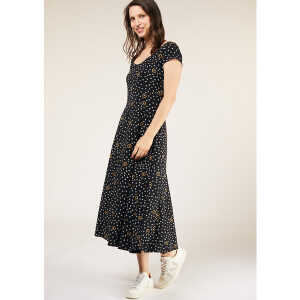People Tree Midi Kleid – Carly Shibori Dress – aus Bio-Baumwolle