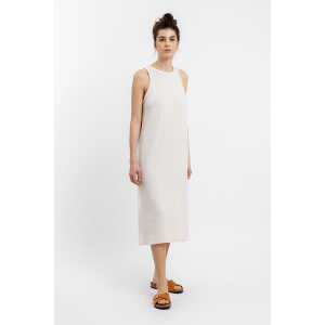 Rotholz Strick Kleid aus Bio-Baumwolle Off-White