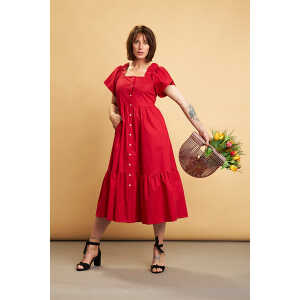 Skrabak Kleid “Lola” aus Bio-Baumwolle rot