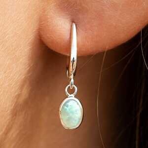 Spirit of Island 925 Silber Ohrringe australischer Opal |Geburtsstein Oktober