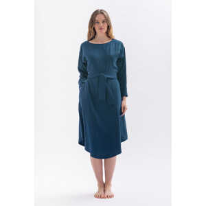 Studio Hertzberg Lockeres Kleid *DIA-NAA* aus 100% Tencel in blau petrolgrün oder bordeaux
