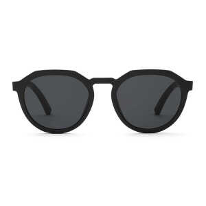 TAKE A SHOT Holz Sonnenbrille für Damen Klein und Schmal im modernen Panto Design